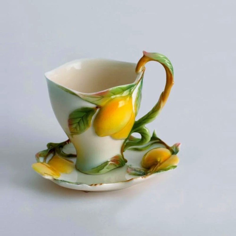 FRANZ LEMON DESIGN CUP / SAUCER SET (FZ00473)